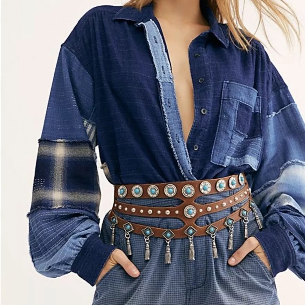 Free people denim shirt